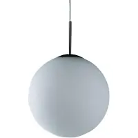 LINDBY lampada a sospensione Marike, Ø 35 cm, bianco, vetro, globo, E27