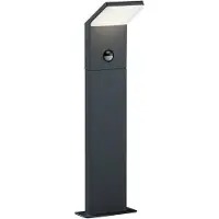 TRIO Lighting Lampione a LED con sensore PEARL, altezza 50 cm, metallo antracite IP54