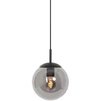 Steinhauer Lampada a sospensione Bollique, nero, Ø 25 cm, vetro, a 1 luce, globo