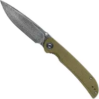 CIVIVI Coltello pieghevole Imperium Damascus, olive green micarta