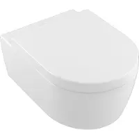 Villeroy & Boch Avento Combi-Pack, WC suspendu à à fond creux avec siège de WC, DirectFlush, suspendu, sortie horizontale, 370x530x315mm, 5656HRR1, 5656HRR1