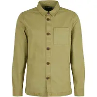 Barbour - Sovracamicia in twill di cotone - Regular Washed Overshirt Bleached Olive per Uomo in Cotone - Taglia S - Kaki