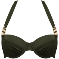 Marlies Dekkers Royal Navy Seaweed Green Plunge Balcony Bikini Top Taglia: 70E | Bikini Outlet | Donna | Blu