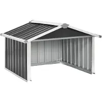 vidaXL Garage per tosaerba 92x97x63 cm Acciaio zincato Antracite