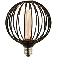 Searchlight Lampadina Globe LED, nera, E27, 3,5 W, 1.800K, dimmerabile