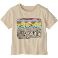 Patagonia Baby Fitz Roy Skies T-shirt Bambini (3-6 Months, beige)