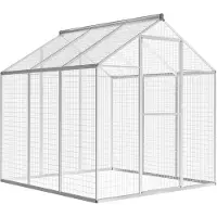 vidaXL Voliera da esterno in alluminio 183x178x194 cm