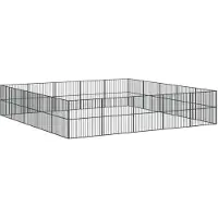DKD Home Decor Box per cani 20 pezzi in acciaio zincato nero