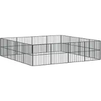 DKD Home Decor Box per cani 16 pezzi in acciaio zincato nero