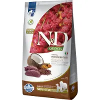 Farmina Cibo secco per cani N&D Quinoa, per la salute della pelle e del pelo, con cervo e cocco, per cani adulti di taglia media e grande - 7 kg