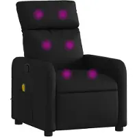 vidaXL Sedia da massaggio in Pelle finta nera