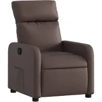 vidaXL Poltrona relax in Pelle finta marrone