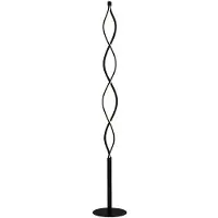 LINDBY Piantana LED Welina, nero, 150 cm, dimmerabile