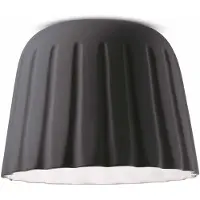 FERROLUCE Plafoniera Madame Gres in ceramica 29 cm antracite