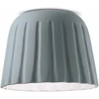 FERROLUCE Plafoniera Madame Gres in ceramica altezza 29 cm, grigio