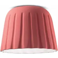 FERROLUCE Plafoniera Madame Gres in ceramica altezza 29 cm, rosa