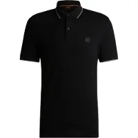 BOSS per uomo. 50507699 Polo nera Passertip (XL), Nero, Casual, Sintetico, Manica corta