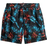 Superdry per uomo. M3010232A Costume da bagno con stampa hawaiana blu scuro (M), Beachwear, Polister riciclato, Sostenibile, Navy