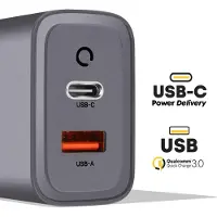 Tactical Caricabatterie Da Parete Usb-a E Usb-c Microgrid Gan 45w
