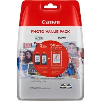 Canon Cartuccia stampante PG-545XL / CL-546XL + 50 sheets - Nero + 3 colori Alta capacità Multipack