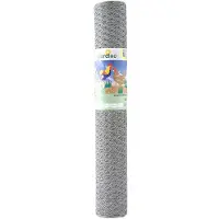 Giardino Rete metallica zincata a maglie esagonali, 25/0,8 mm, dimensioni 1x2,5 metri, per uso in