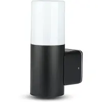 V-TAC VT-7616 Portalampada Wall Light alluminio rotondo nero 1xGU10 IP54 - sku 7566
