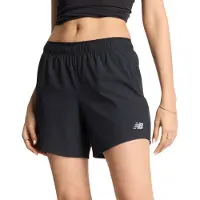 New Balance Women's RC Short 5'' Pantaloncini da running Donna (L, nero)