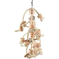 Flamingo Giocattolo Per Uccelli Sully Rope