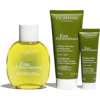 Clarins Eau Extraordinaire Set (edt/100ml + b/lot/100ml + sh/gel/30ml + pouch)