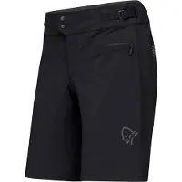 Norrøna Women's Fjørå Flex1 Light Shorts Pantaloni da ciclismo Donna (S, nero)