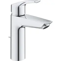 GROHE Eurosmart Mitigeur monocommandé pour lavabo, M-Size, saillie 121mm, vidage à tirette, EcoMode, 2339330E, 2339330E