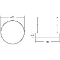 Brumberg Biro Circle diretto, Ø 45 cm, on/off, argento, 3000 K