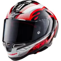 Alpinestars quadra -R10 Casco Integrale unisex rosso, taglia S