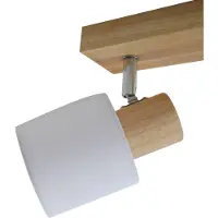 LINDBY Wanessa, faretto da soffitto, 67 cm, a 4 luci, legno, bianco, E14