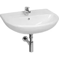 Jika Lyra plus - Lavabo 600x490 mm, con sfioratore, con foro per rubinetto, bianco H8143830001041