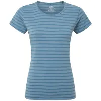 Mountain Equipment Women's Groundup Stripe Tee Maglia funzionale Donna (34, blu)