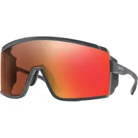 Smith - Occhiali da sole - Pursuit Dark Grey Chromapop Glacier Photochromic Copper Red Mirror in Pelle - Grigio