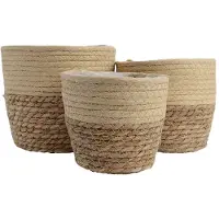 Ksd Set Di Cesti In Juta 20x17 Cm 3 Unità