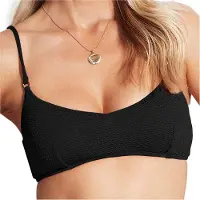 Seafolly Women's Sea Dive Bralette Parte superiore bikini Donna (44, nero)