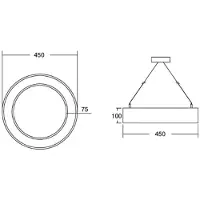 Brumberg Anello circolare Biro10 diretto CA Ø 45 cm bianco 4000 K
