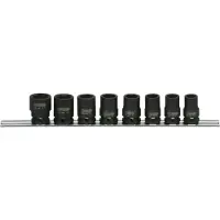 Ks Tools Set di bussole esagonali 3/8" corte 8 pezzi - 515.0608