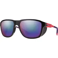 Smith - Occhiali da sole - Embark Matte Wild Child Chromapop Polar Violet Mirror in Pelle - Nero