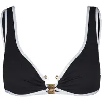 Seafolly Women's Beach Bound Ring Front Tank Parte superiore bikini Donna (34, nero)