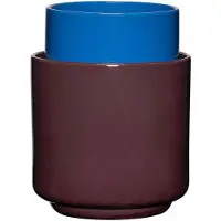 Hubsch Deux pots, rosso-marrone/blu, set di 2, polvere di pietra