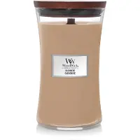 Woodwick Cashmere candela profumata con stoppino in legno 609,5 g
