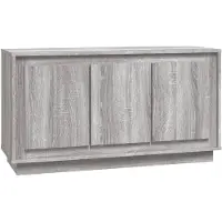 vidaXL Credenza Grigio Sonoma 102x35x55 cm Materiale a base di legno