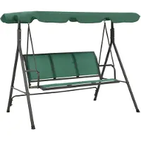 vidaXL Hollywood swing verde 170 cm textilene e acciaio