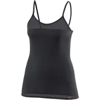 Löffler Women's Spaghetti Top Grid Transtex Light Intimo sintetico Donna (38, nero/grigio)