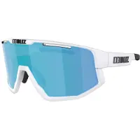 Bliz - Occhiali da sole da ciclismo - Fusion Small Matt White Brown w Blue Multi in Pelle - Bianco