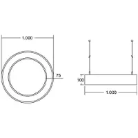 Brumberg Anello circolare diretto on/off 100cm argento 3000 K
